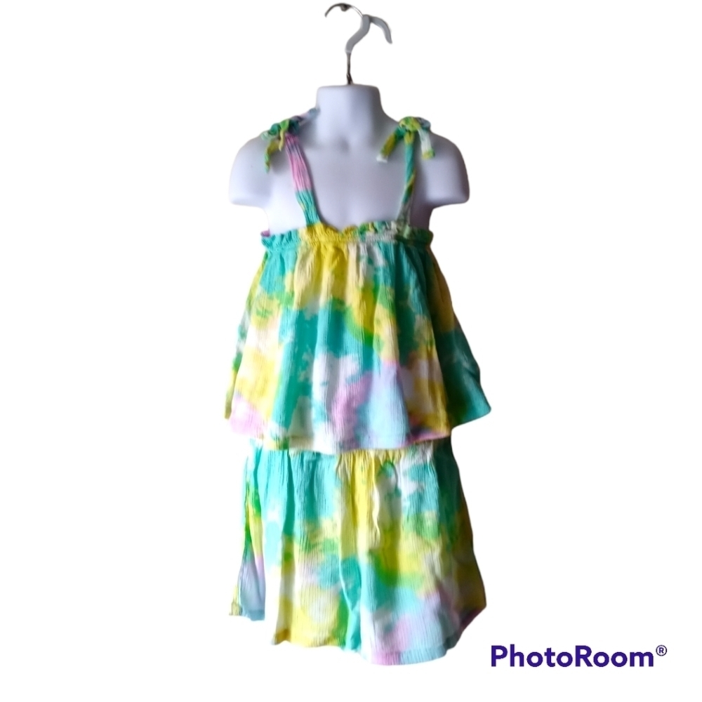 Self Esteem Little Girls tie dye Two Piece Set. Size S